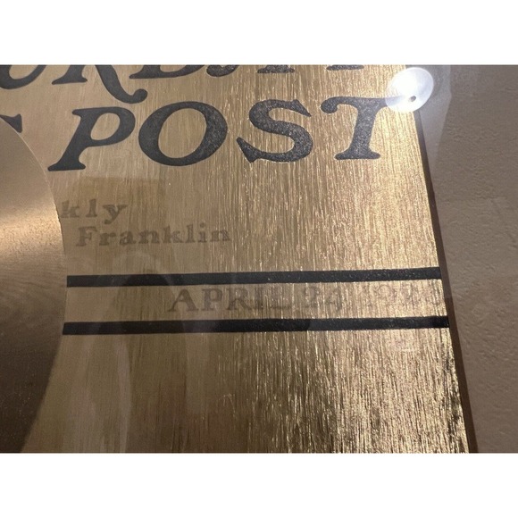 3 vintage Norman Rockwell Gold Foil Etching Suturday Evening Cover Art Posters - Picture 10 of 16